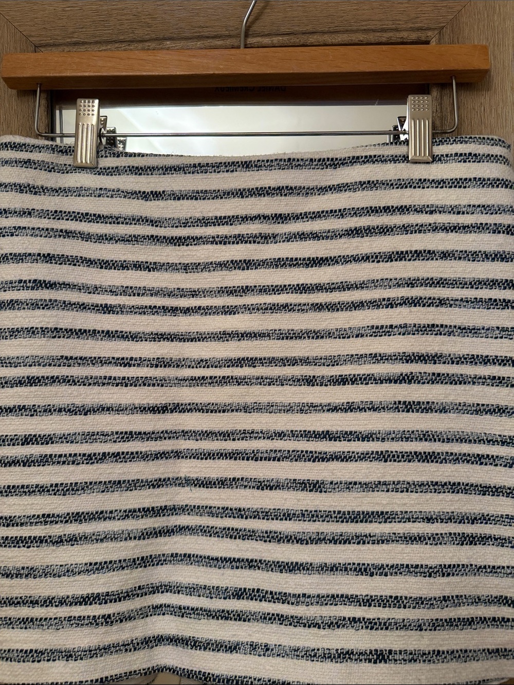 Zara Striped Mini Skirt in Navy and Cream